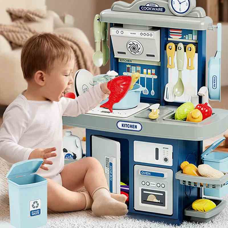 儿童过家家厨房玩具套装男女孩仿真大号煮饭做饭宝宝趣味钓鱼玩具