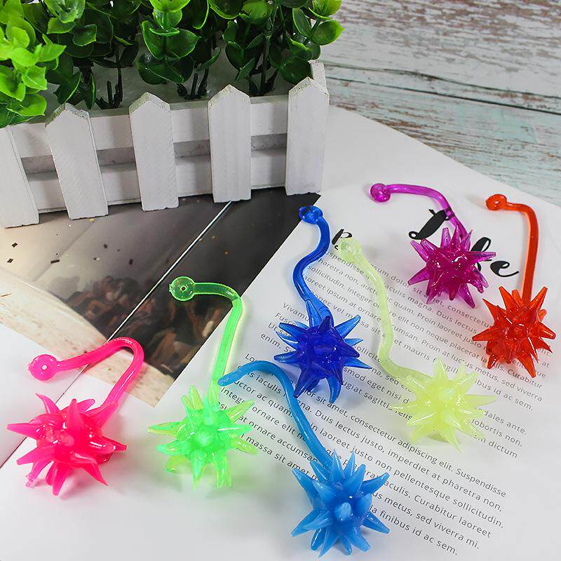 儿童新奇特整人玩具12cm粘性流星锤独立包装粘性爬墙锤子直销