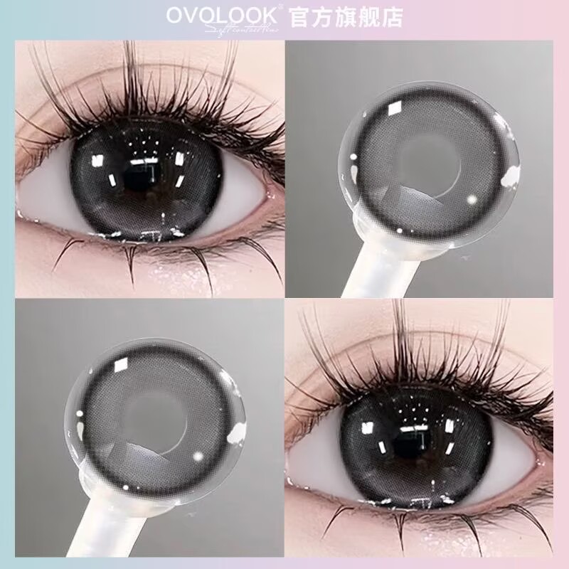 OVOLOOK松露团团美瞳半年抛大直径黑色日常款隐形眼镜官方旗舰店N
