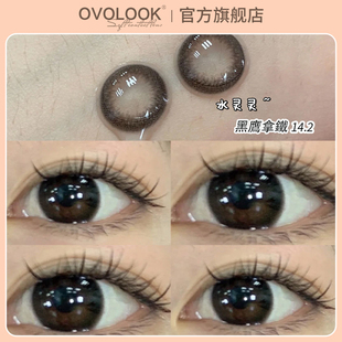 OVOLOOK美瞳日抛10片装水灵灵黑鹰拿铁小直径2024新款隐形眼镜Z