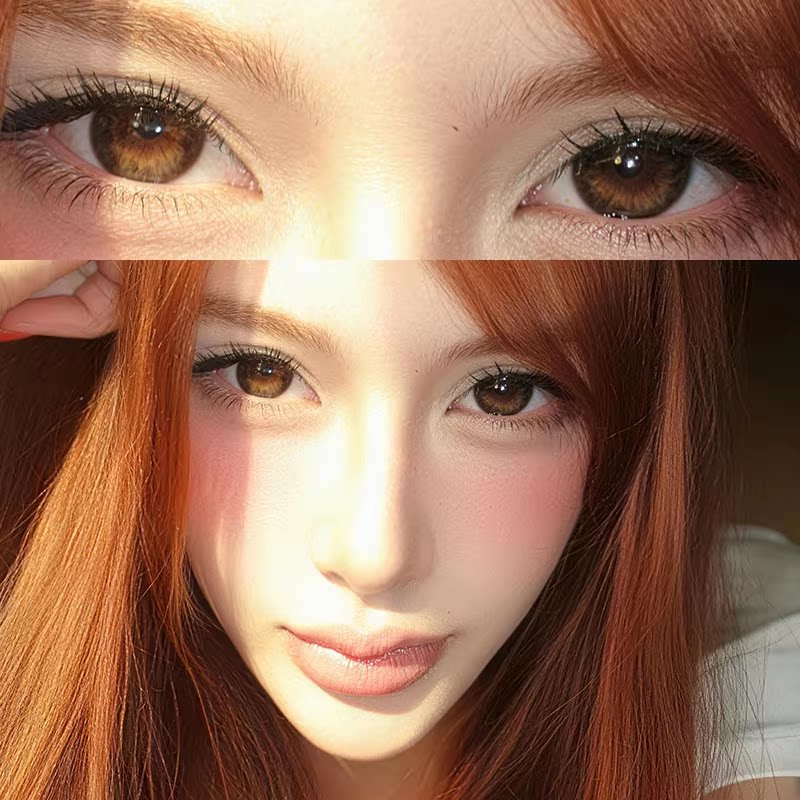 OVOLOOK棕色美瞳日抛古早亚裔黑色大小直径隐形眼镜官方正品旗舰X图片