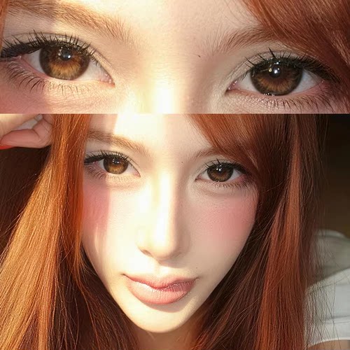 OVOLOOK棕色美瞳日抛古早亚裔黑色大小直径隐形眼镜官方正品旗舰X