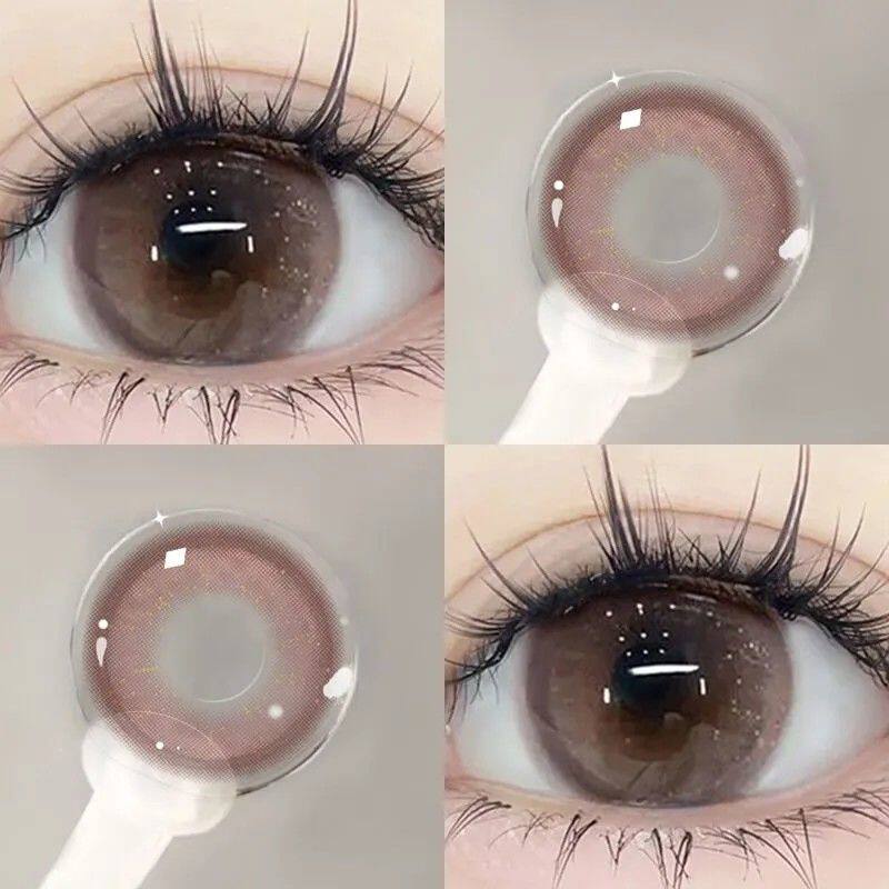 OVOLOOK美瞳月抛大小直径粉棕色甜美日常款女隐形眼镜官方旗舰店N