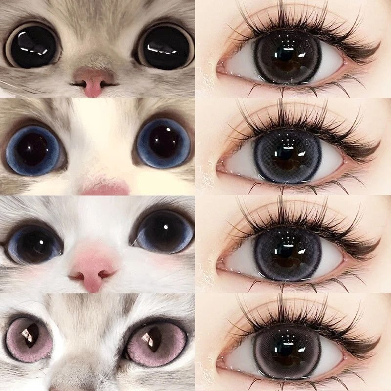 OVOLOOK珍宝珠系列美瞳月抛猫眼大直径混血款彩色隐形眼镜旗舰店N