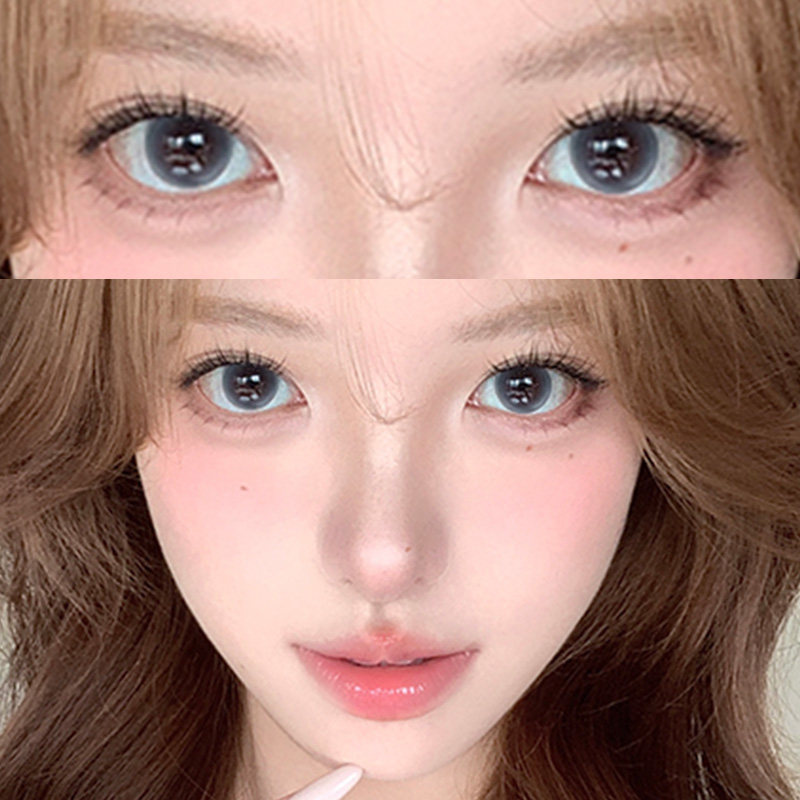 OVOLOOK蓝色半年抛美瞳小直径微混血梦幻精灵彩色隐形眼镜旗舰店N