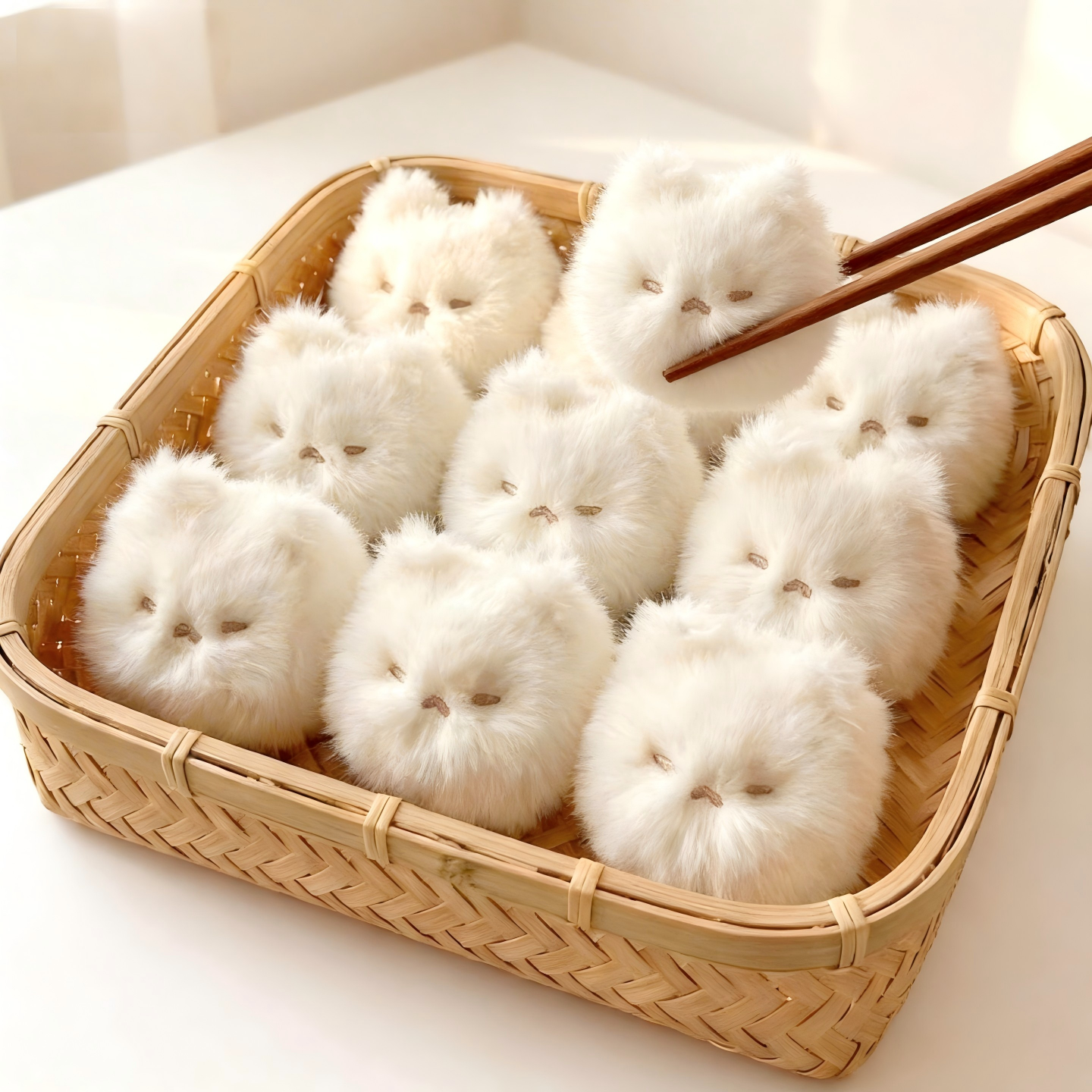 猫咪玩偶霉豆腐挂件包包挂件小公仔钥匙扣毛绒玩具送女友生日礼物