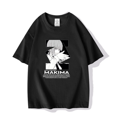 电锯人周边玛奇玛链锯人T恤衫