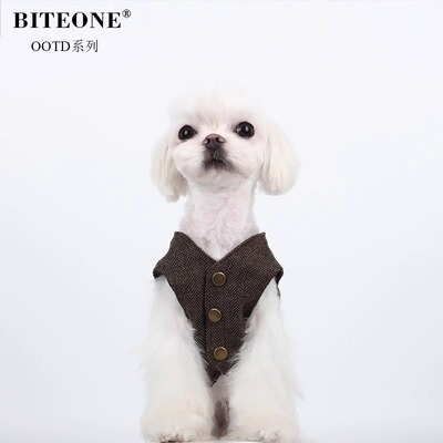 BITEONE秋冬英伦狗猫马甲约克夏