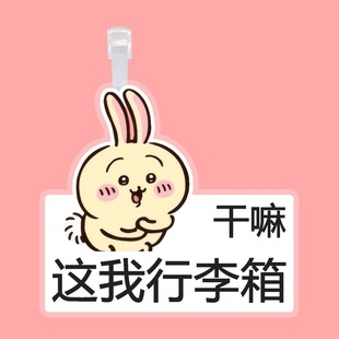 新款乌萨奇行李箱背包挂牌行李牌可爱卡哇伊旅行箱包挂件吊牌