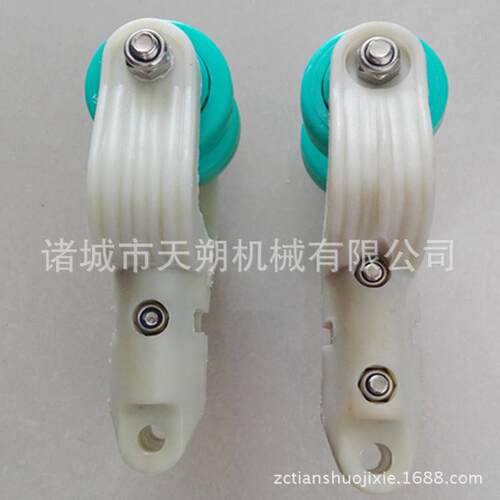 滑架家禽屠宰流水线尼龙滑轮鸡鸭鹅移动运输塑料滑架挂吊钩移动轮