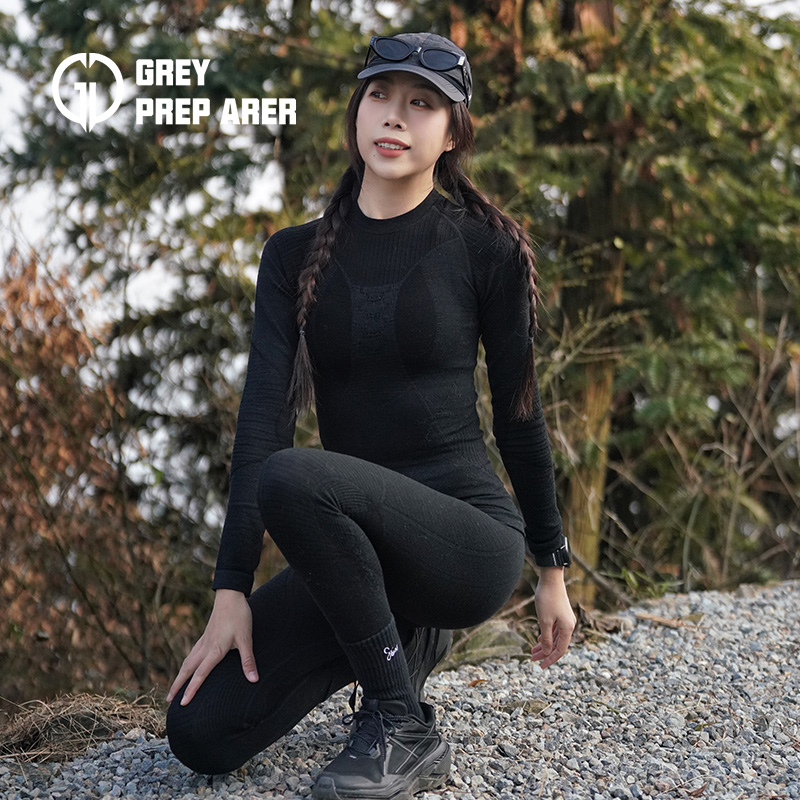 高品质可机洗羊毛压缩衣套装