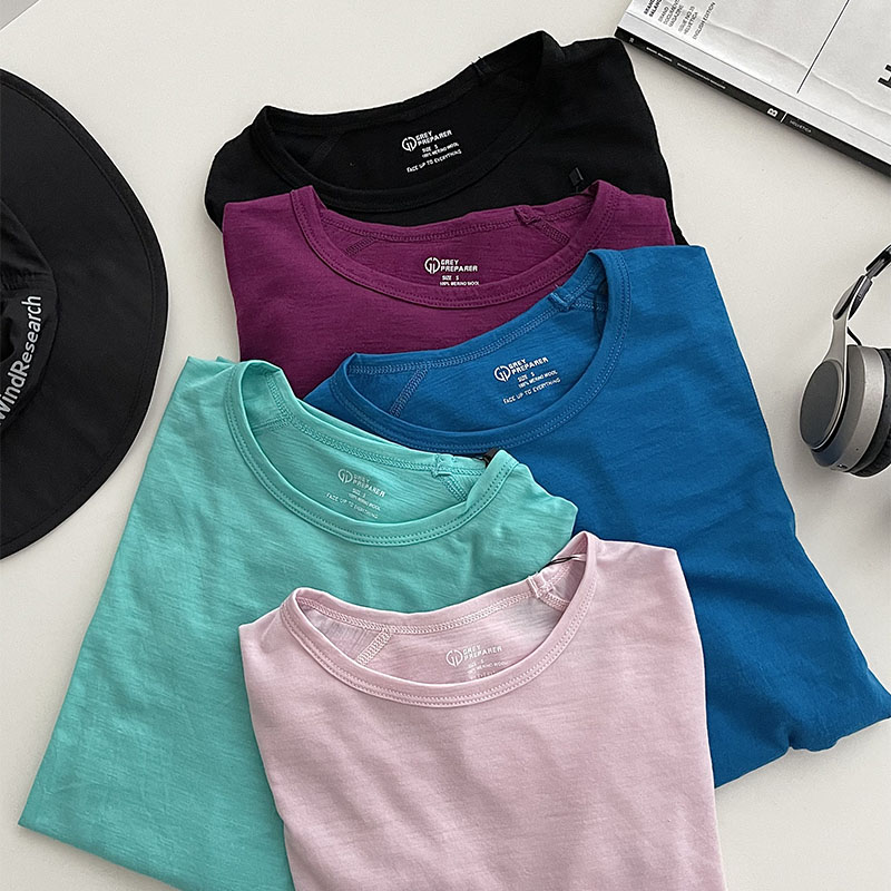 美利奴羊毛运动徒步排汗速干短袖