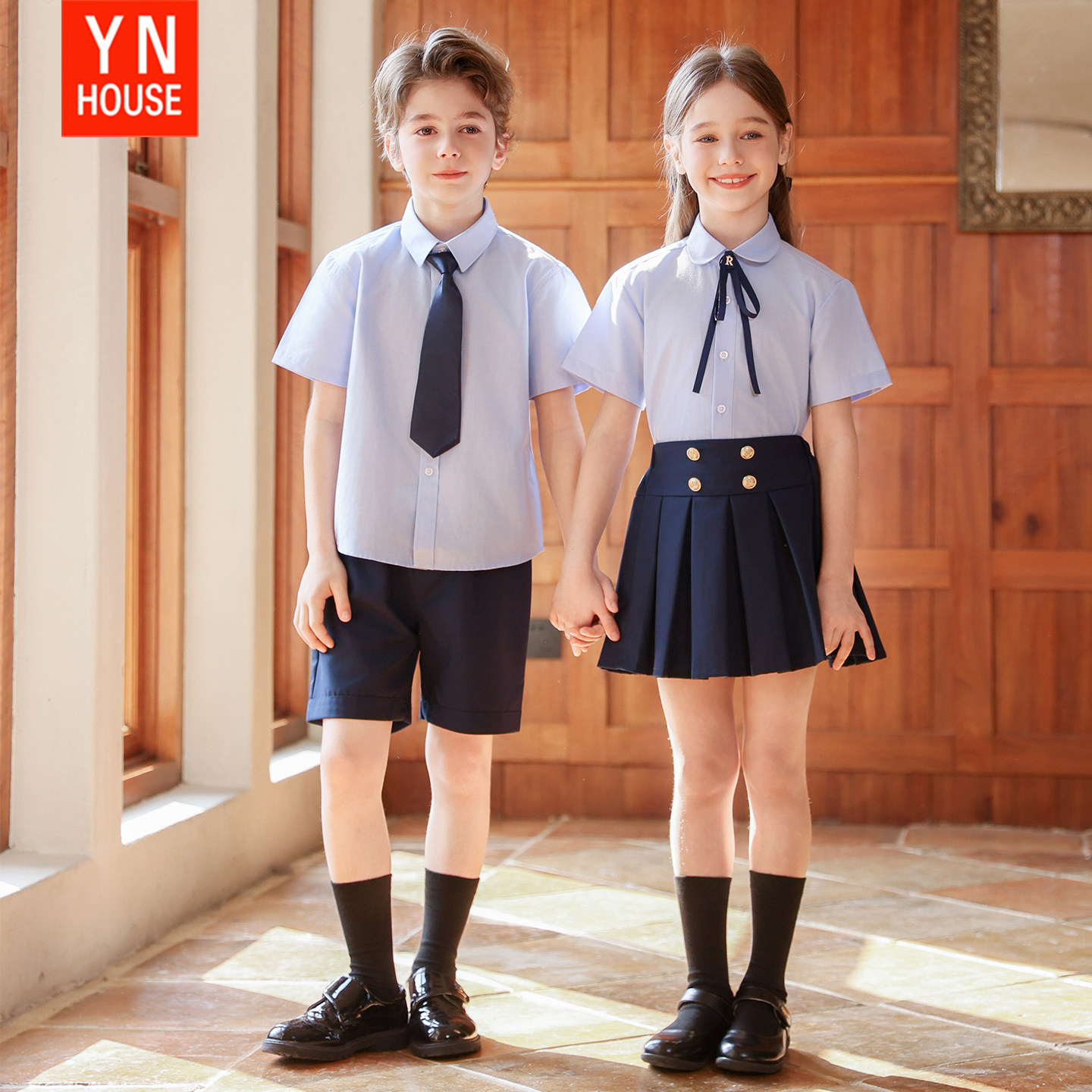 六一儿童演出服学院英伦风班服朗诵小学生套装毕业照合唱团表演服