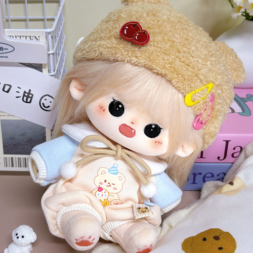 原创正版无属性棉花娃娃熊豆豆