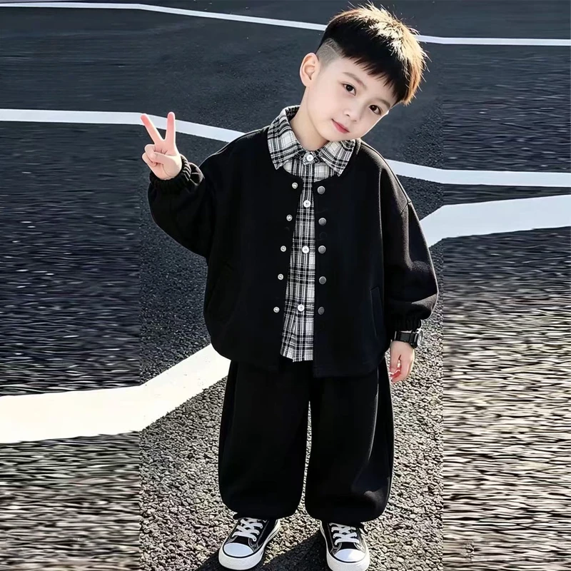 2026新款春秋男童洋气三件套