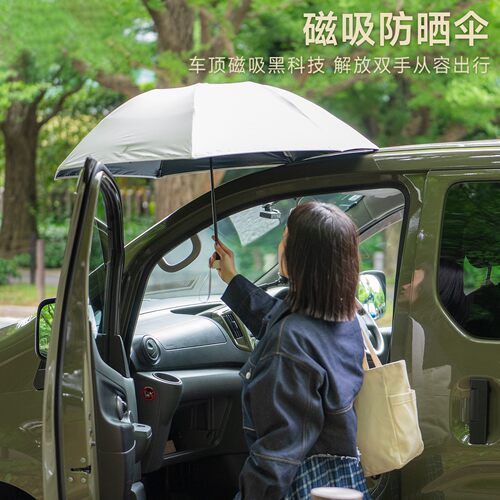 wpc磁吸防晒伞车载便携遮阳伞