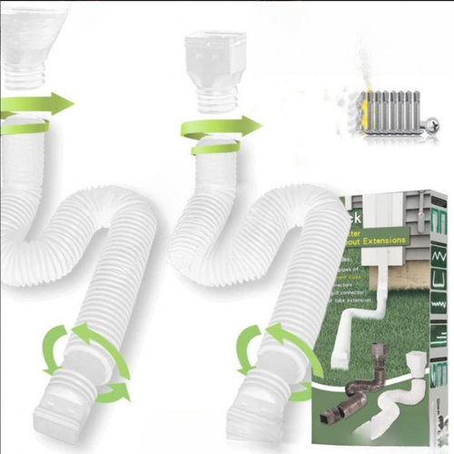 别墅外墙塑料HDPE屋檐排水管圆形伸缩形雨水管下水管落水管延长管