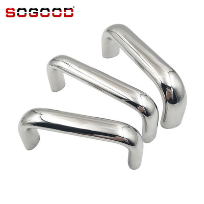 不锈钢304设备重型把手100/116/132/150/164/196加厚U型抛光拉手