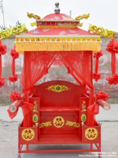 花轿八抬婚庆喜轿结婚轿子步辇古典中式大轿折叠轿子婚庆道垒德株