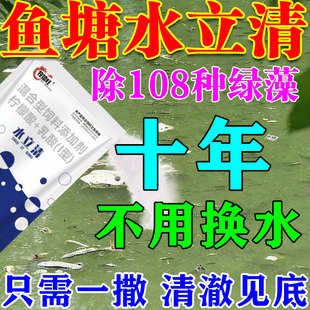 水立清浊水净池塘水质净化浑浊污水产养殖鱼塘变清净水剂鱼池净W