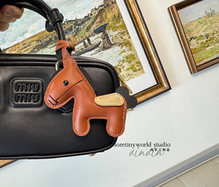 手工皮革马上有钱包包挂件钥匙扣挂饰个性创意马到成功可爱配饰