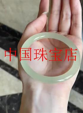 精选新疆和田玉手镯新中式小细圆条青玉民族风玉石叮当美人镯时尚