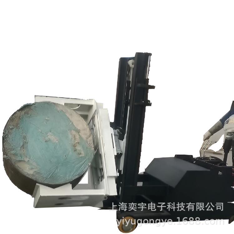 小型电动旋转叉车站驾式平衡重抱夹车圆钢锭管材罐子夹抱堆高设备