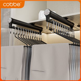 浅衣柜挂衣杆柜内衣橱顶装纵向竖向抽拉式伸缩衣架杆柜子薄柜衣通