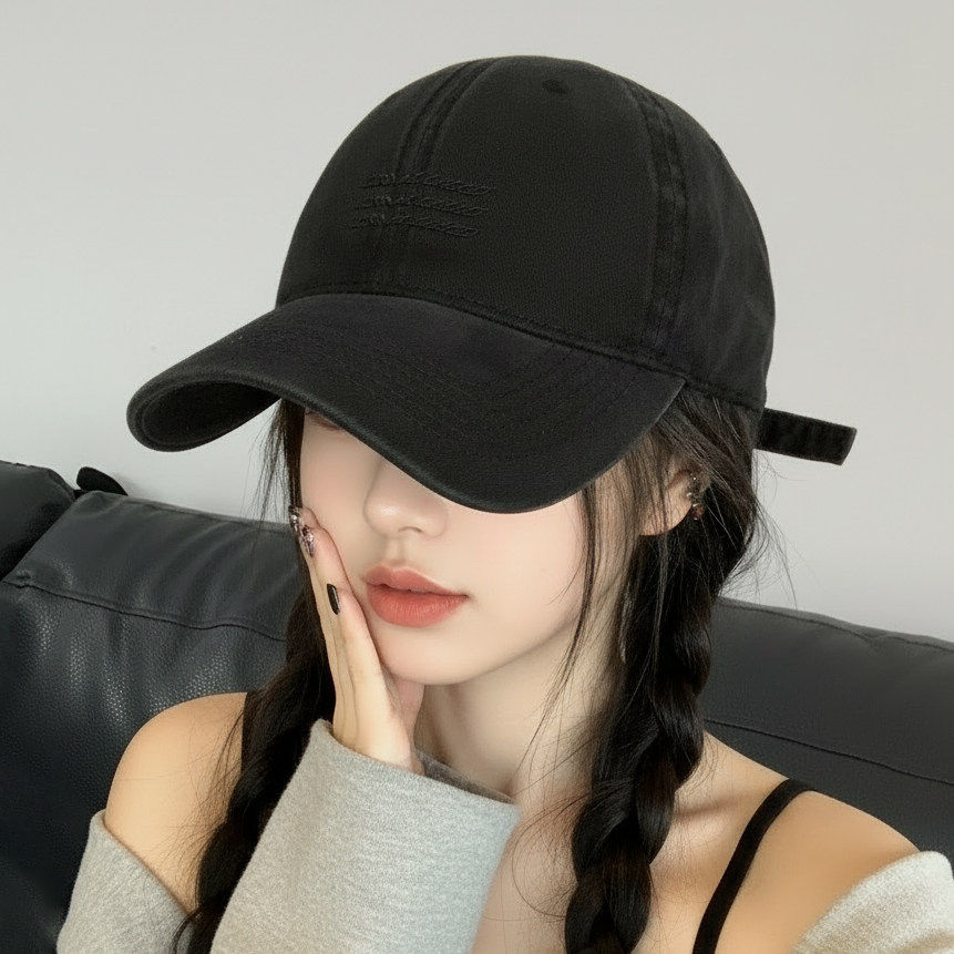 韩系刺绣棒球帽子女款2026新款四季百搭鸭舌帽子宽帽檐大脸显脸小,服饰配件/皮带/帽子/围巾,帽子,淘宝优惠券,粉丝福利购,淘宝优惠卷