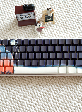 孤独的人像经典百搭个性黑色原厂PBT侧刻透光高度热升华高品质