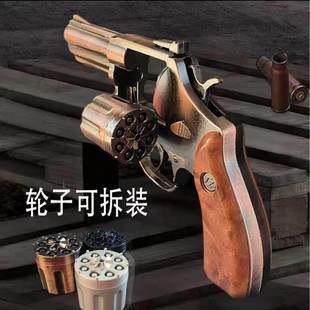侧开全金属左轮砸炮枪擦响炮火石砸响枪纸炮子火炮手枪玩具枪怀旧