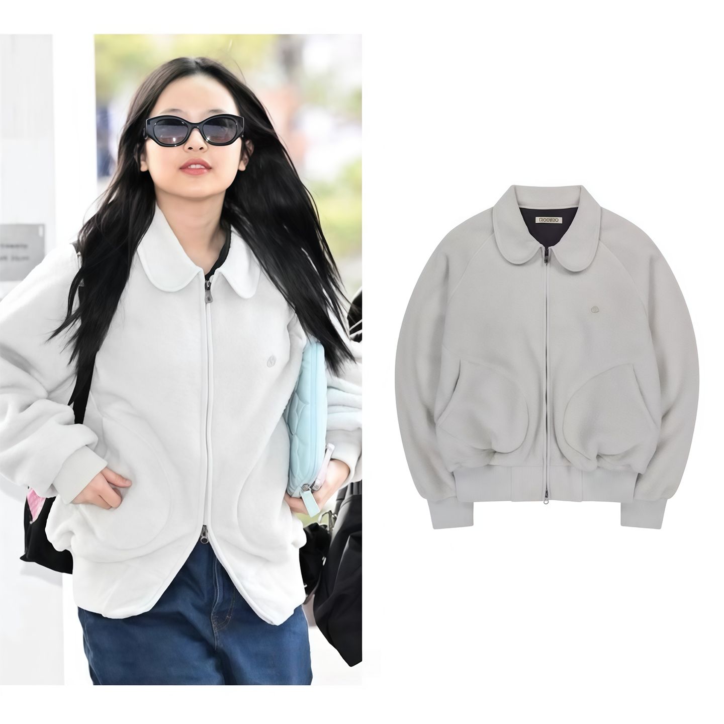 韩国潮牌coyseio外套女拉链开衫摇粒绒newjeans范玉欣hanni同款