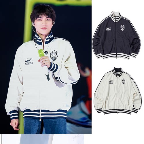 韩国正品Travel外套朴志晟同款上衣夹克美式潮牌立领拉链运动拼色