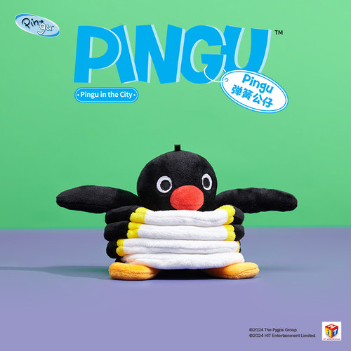 山莫pingu弹簧玩偶女生丑萌公仔