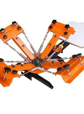 瑞凌NS401-EAS4色1工位轮转机头丝网印刷机 印花机服装 丝印机