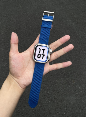 适用applewatch11爱马士苹果手表表带iwatchs10/9EnMer针织ultra3