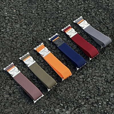 编织回环降落伞卡扣适用苹果表带