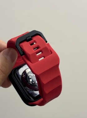 立体波浪硅胶运动表带适用Applewatch苹果手表iwathchS911级感9SE