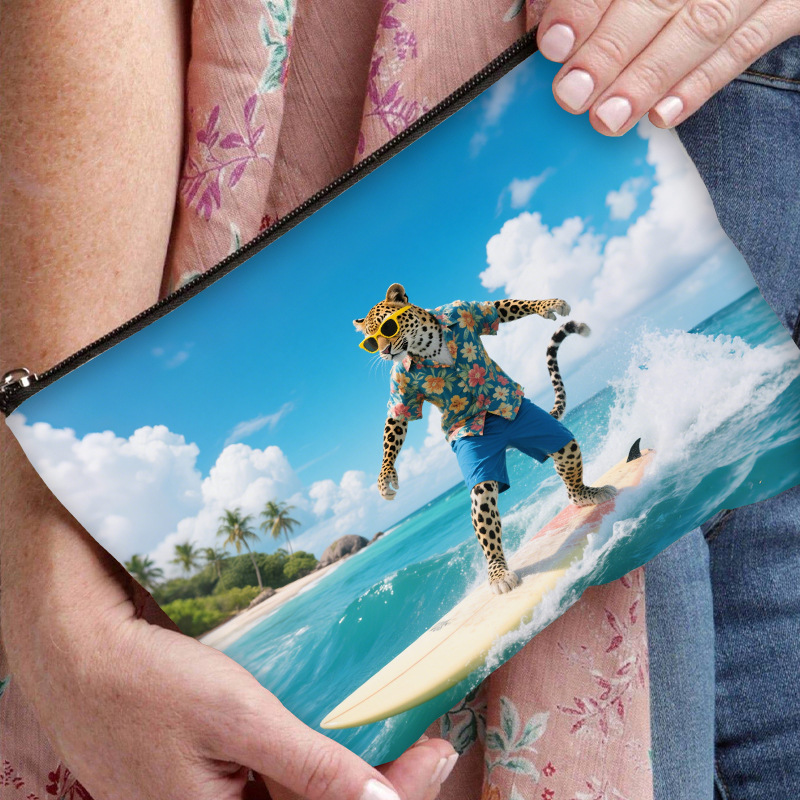 卡通宠物猫狗印花化妆包