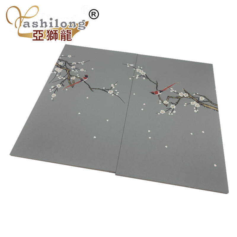 集成墙板打印画电视背景沙发背景墙护墙板3d5d打印浮雕平面山水画