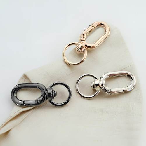 男女开口钩扣圈环钥匙扣搭配挂扣五金链条延长扣包包配件弹簧扣