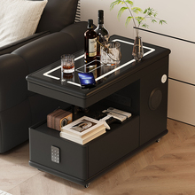 可移动茶几小户型现代简约边几轻奢客厅意式极简新款沙发边柜推车