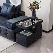 可移动茶几小户型现代简约边柜轻奢客厅意式 极简新款 沙发边几推车