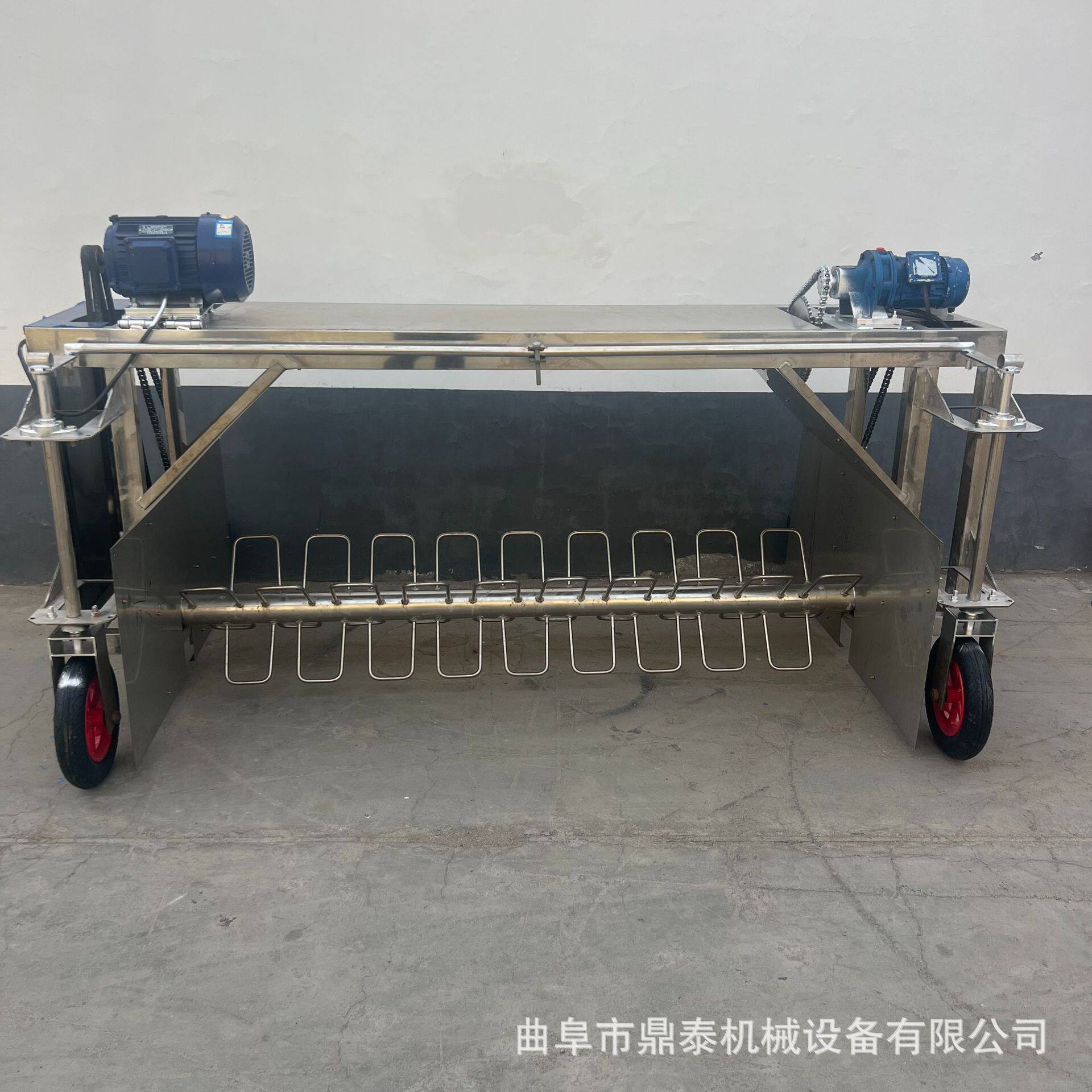 不锈钢轨道酒槽摊晾机酒厂酿酒拌麯打茬机 2 米3米宽幅酒槽凉茬机