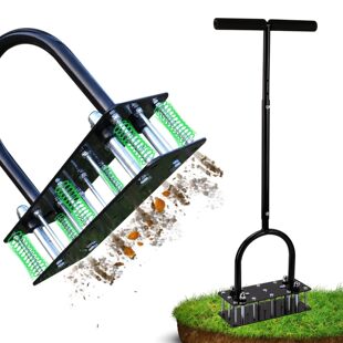 草坪搅拌器- 搅拌器草坪工具自动污垢和树叶清洁设计Lawn Aerator