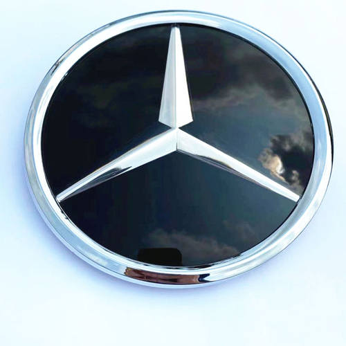 适用于奔驰新C级E级GLS GLA CLA ML GLC改装镜面车标中网立体大标
