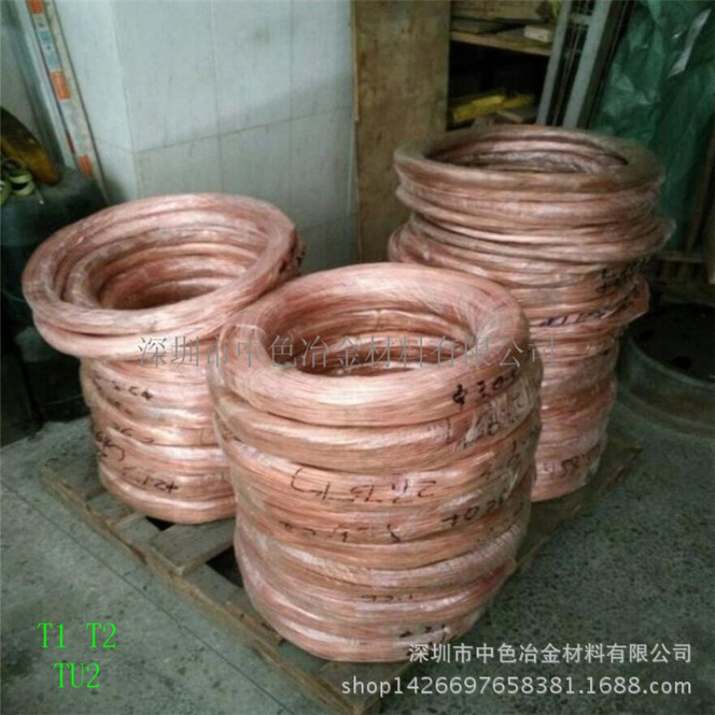 环保无氧铜线 批发TU2无氧紫铜带 红铜线1.5MM 即定即发