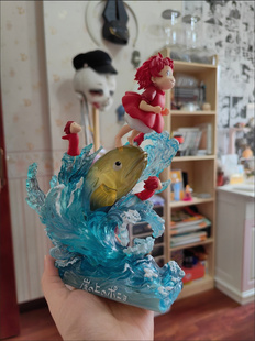 波妞宗介悬崖上的金鱼姬GK宫崎骏动画系列动漫手办礼品雕像摆件