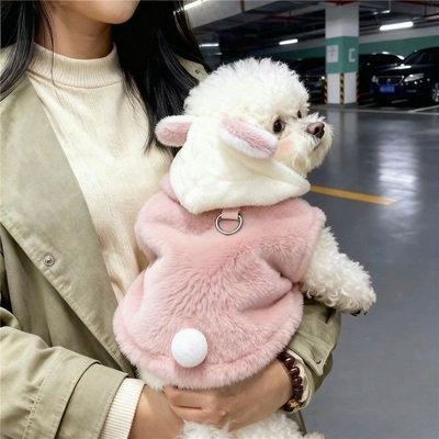 可爱小熊耳朵衣服可牵引