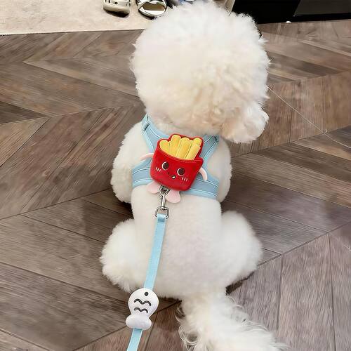 狗狗牵引绳小型犬胸背带可调节外出专用泰迪比熊幼犬遛狗绳背心式